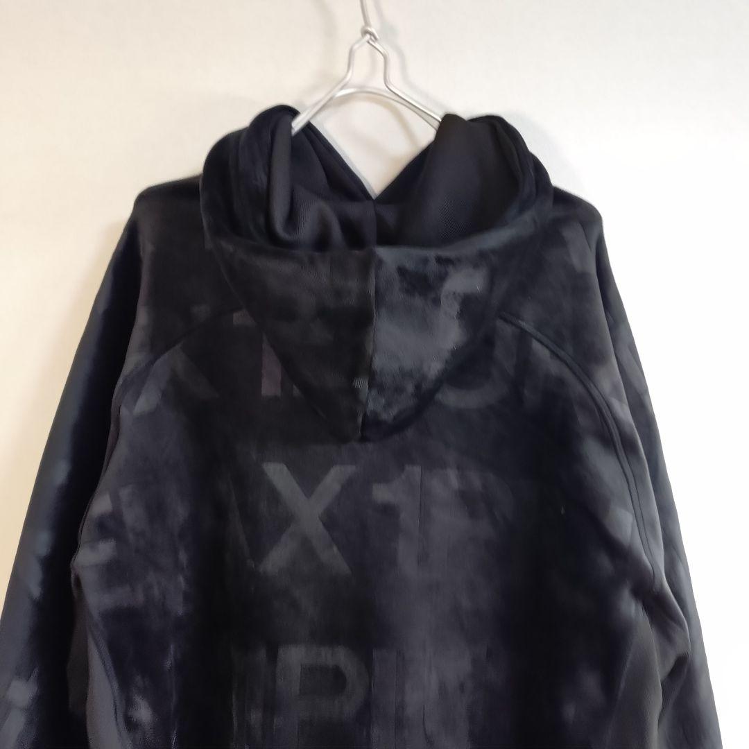 ウノピゥウノウグァーレトレ リラックス エンボスロゴ ベロア パーカー XXL