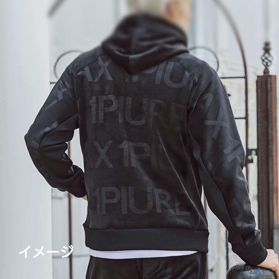 ウノピゥウノウグァーレトレ リラックス エンボスロゴ ベロア パーカー XXL