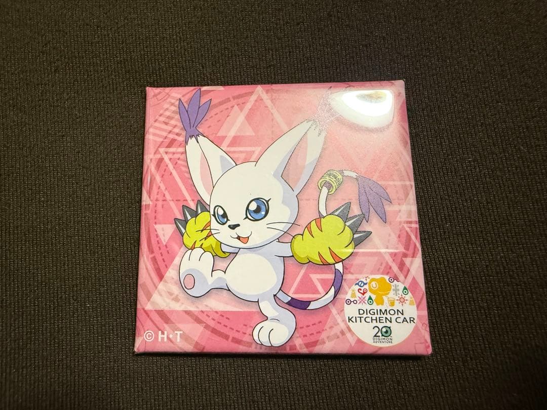 デジモン　キッチンカー　八神ヒカリ　テイルモン　進化スクエア缶バッジ6点セット