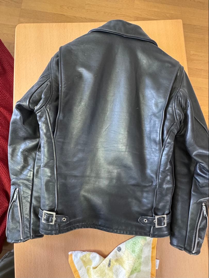 ショット　Schott ブラックレザーシングルライダースジャケット　36 M相当