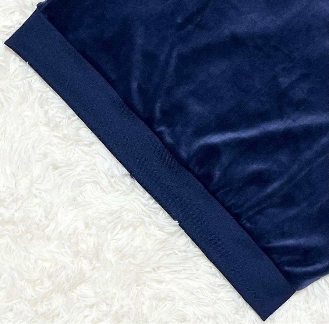 極美品 アディダス ベッケンバウアー ベロア トラックトップ M ネイビー