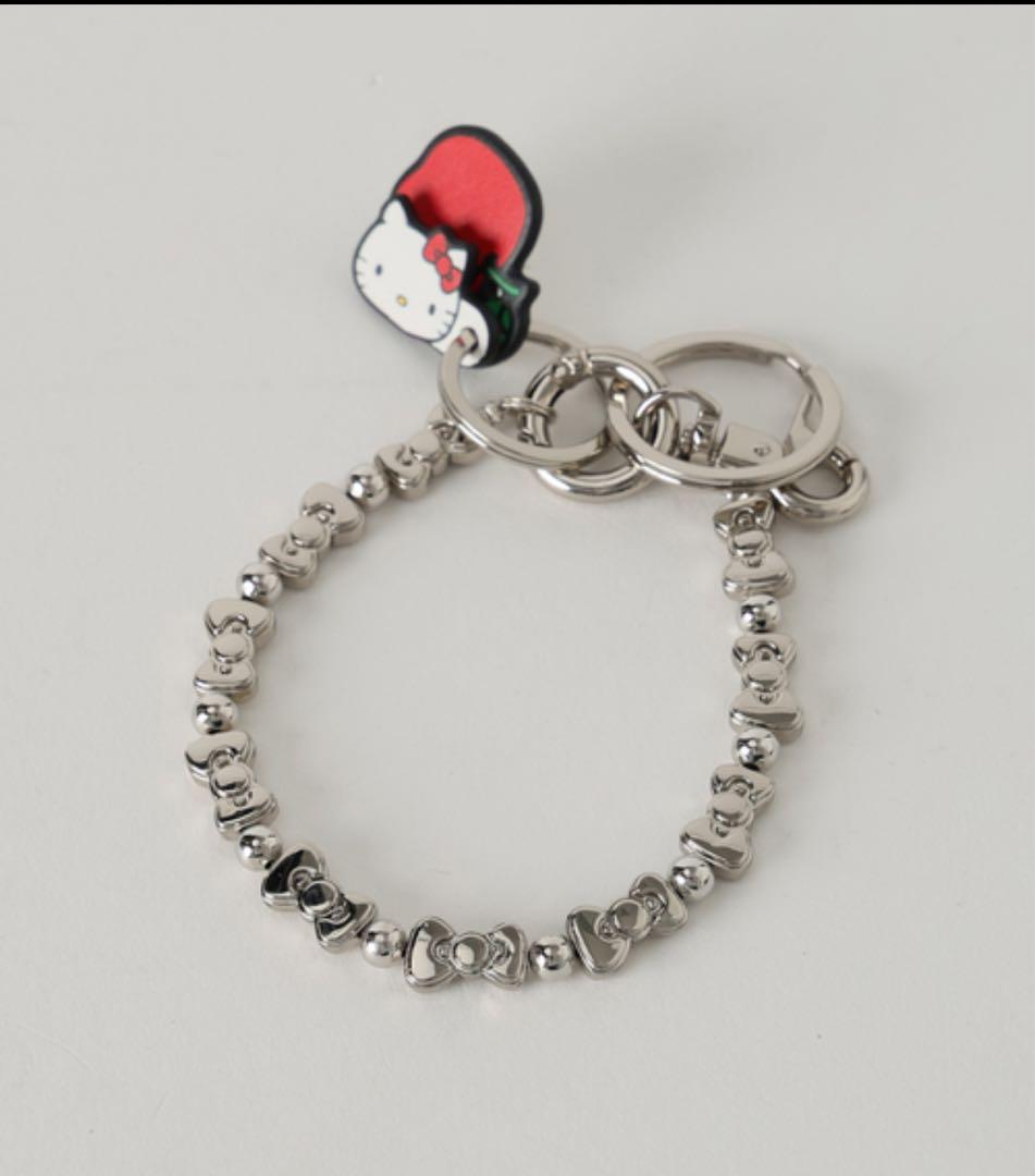 HELLO KITTY*S&S*HASHIBAMI リボンビーズハンドストラップ