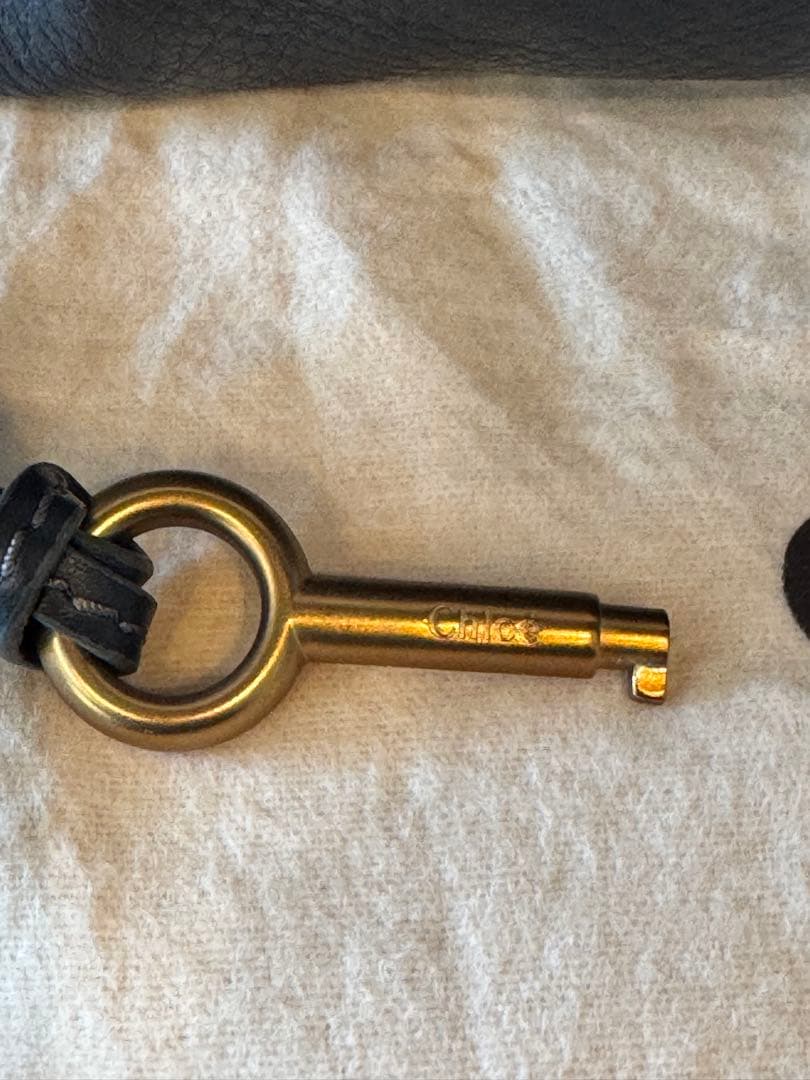 クロエ パディントン ハンドバッグ レザー　ダークグレー