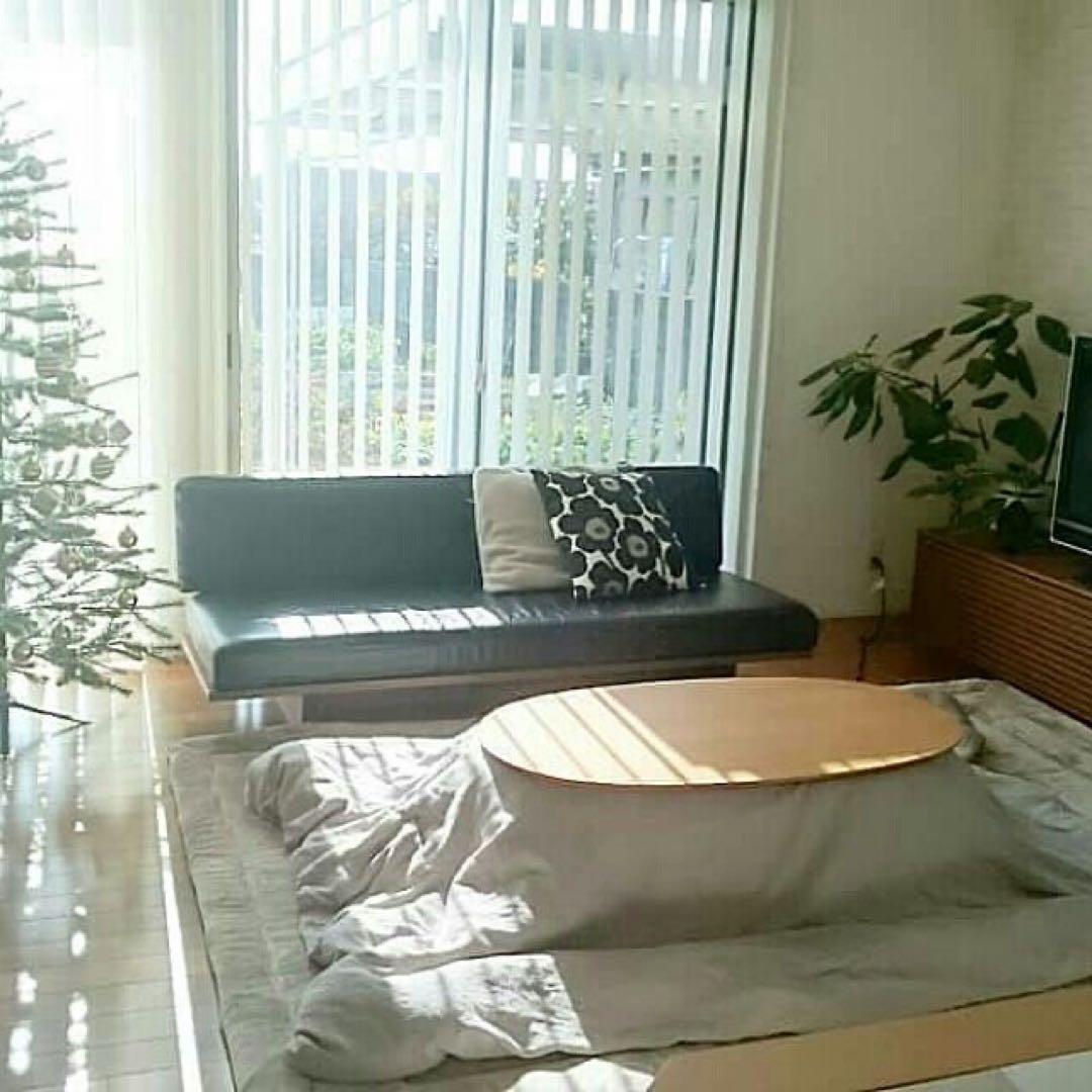 無印良品　楕円形こたつ タモ材