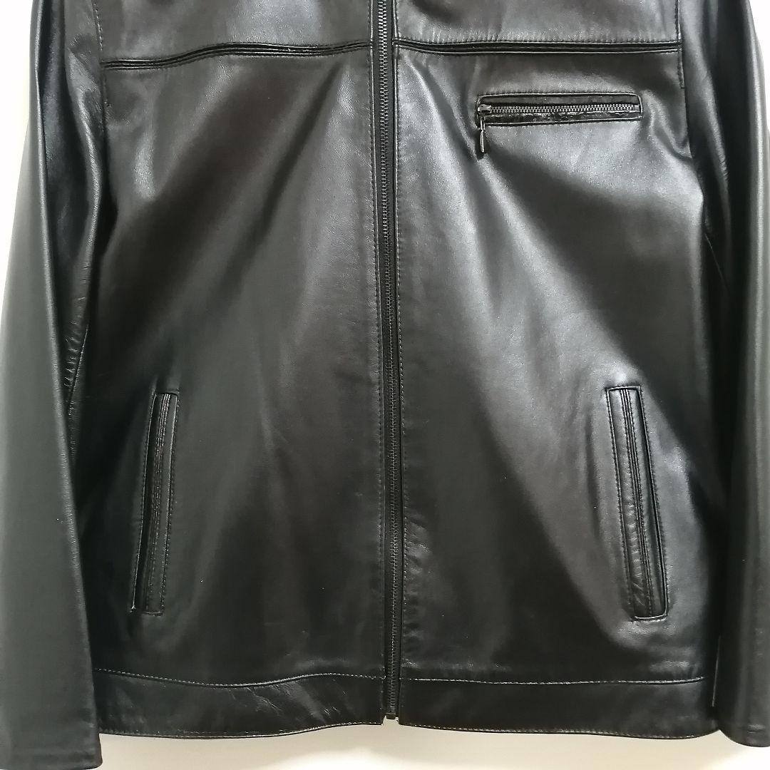 90sイタリア製レザーシングルライダースジャケットGIANNIMARIOLANO