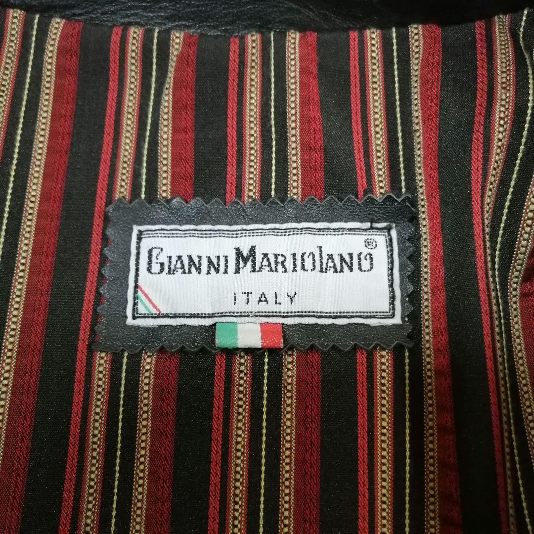 90sイタリア製レザーシングルライダースジャケットGIANNIMARIOLANO