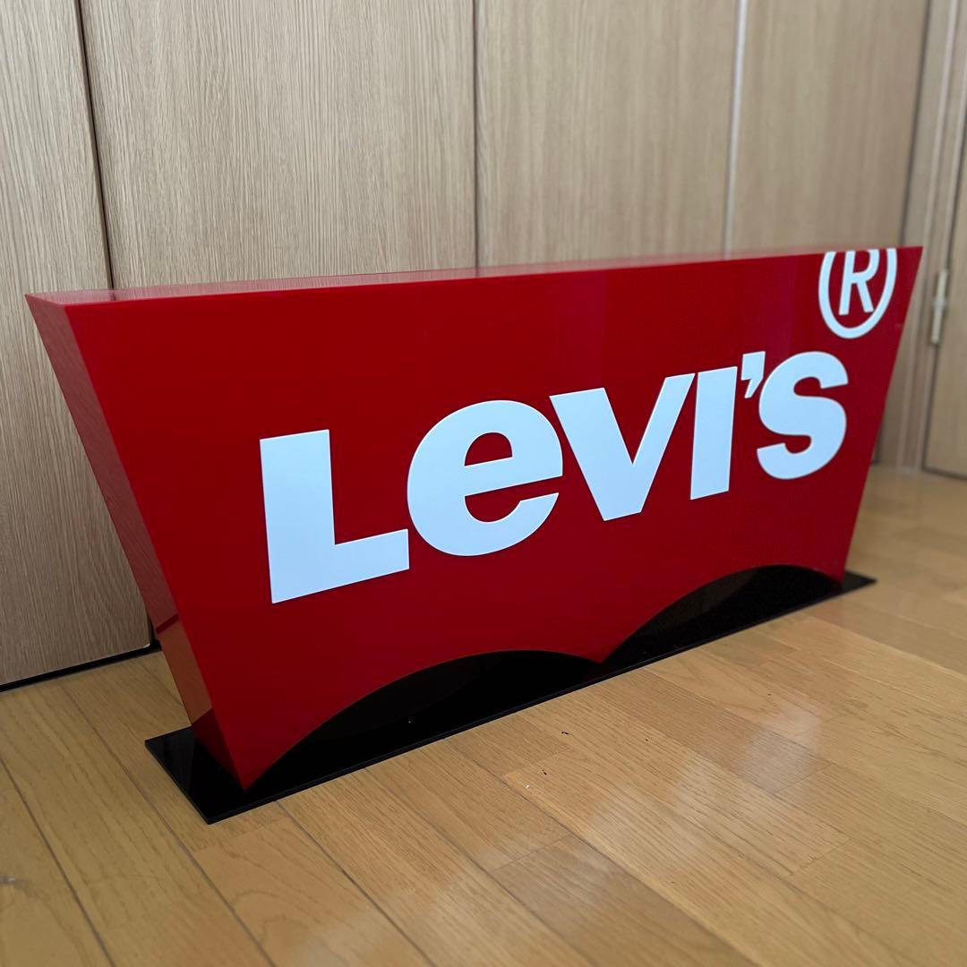 Levi's リーバイス 看板 赤 ディスプレイスタンド 非売品 レア 美品