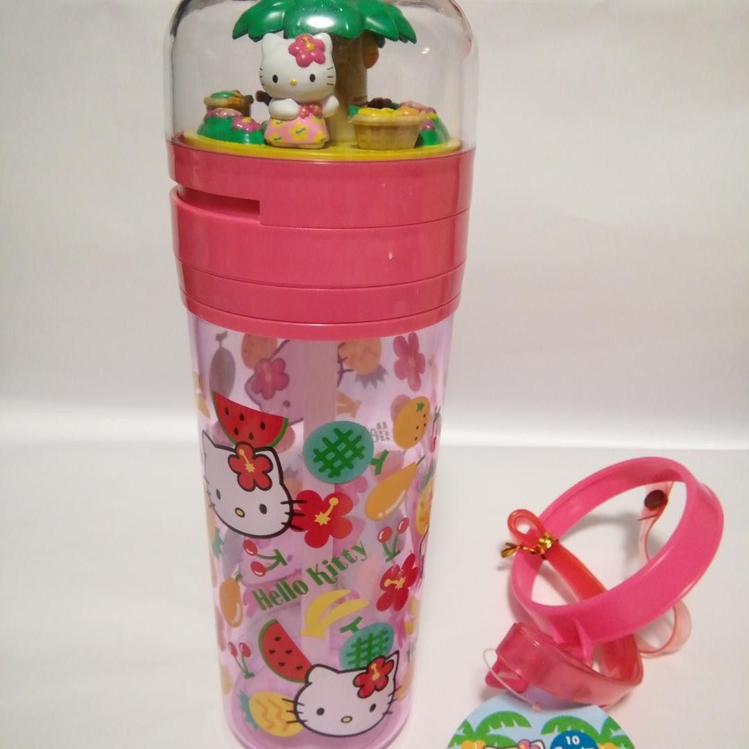 未使用　ハローキティ トロピカルボトルストラップ付き　平成レトロ　2002年