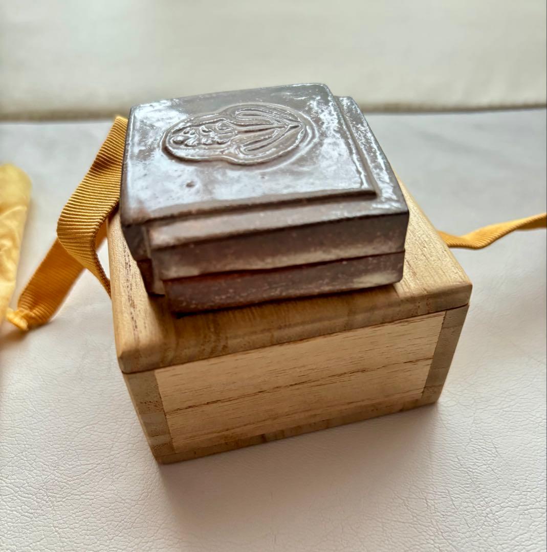 萩焼 十四代 坂倉新兵衛 香合 茶道具