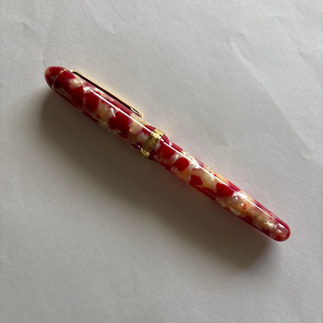 【Xmasセール】プラチナ万年筆 金魚セルロイド　14K Mニブ#3776