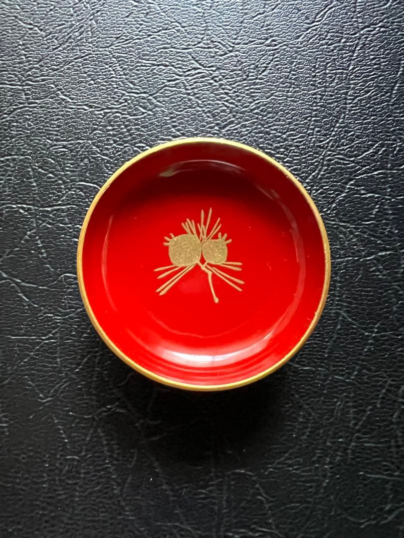 川連漆器／きのこ酒杯5点＋サイコロ