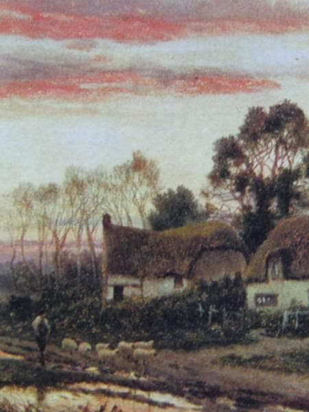 D・シェリン、日暮れの風景、希少画集の一頁、 新品高級額装付