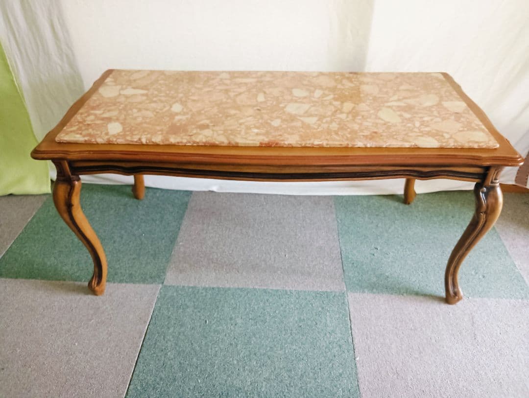 イタリア製  センターテーブル大理石 アンティーク【家財おまかせ便 配送予定】