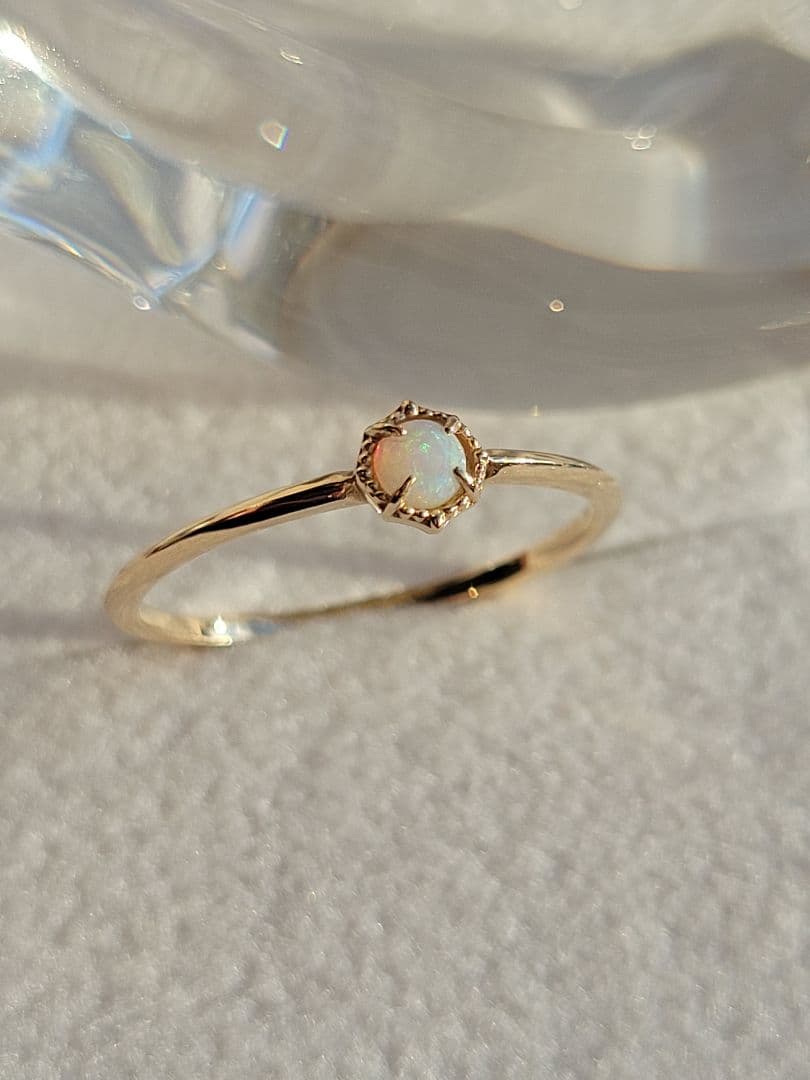 美品★K10 YG NOIR DE POUPEE リング 指輪 オパール