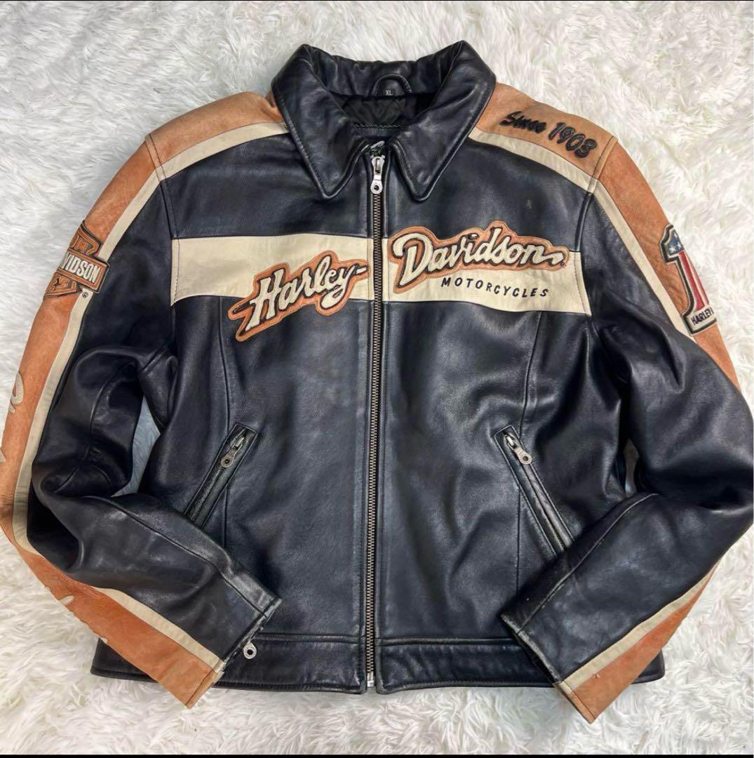 ハーレーダビットソン レザージャケット メンズ シングルライダース