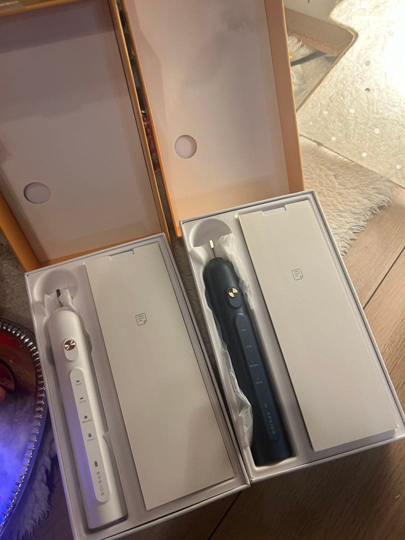 Okare! PRO｜音波電動歯ブラシ 本体 ホワイトとデニムブルー 2個セット