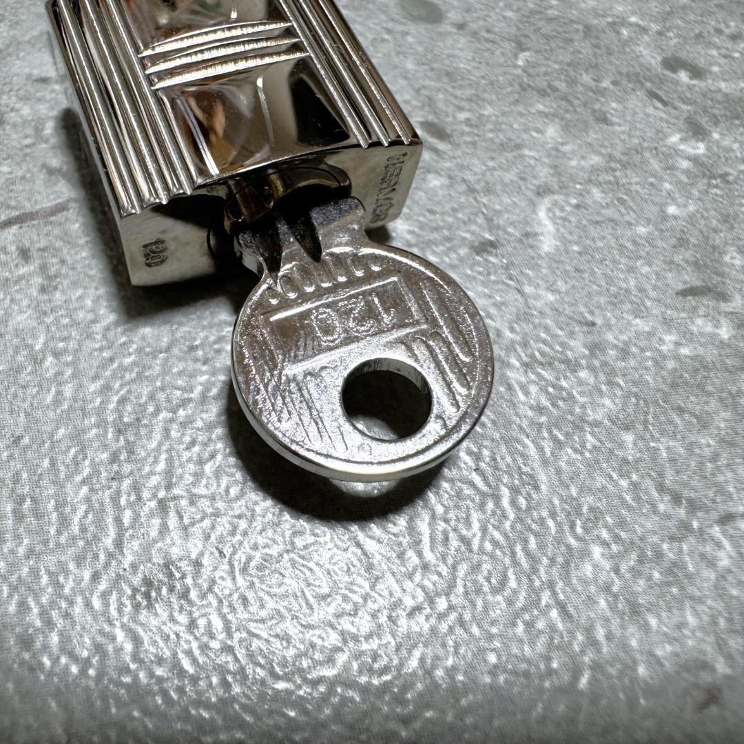 送料無料 極美品 エルメス カデナ パドロック 南京錠 鍵 キー 120