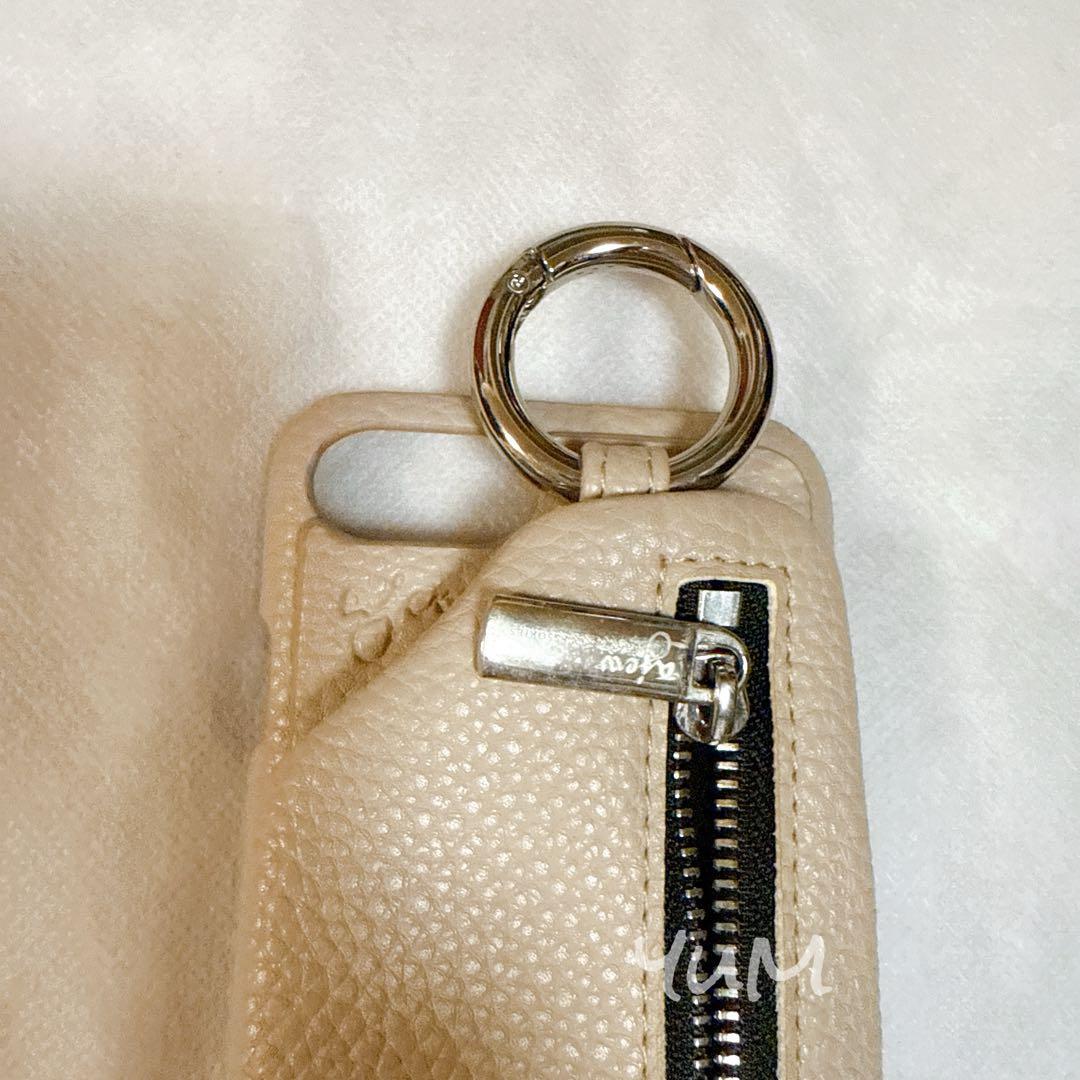 ajew iPhone7 ケース ハードケース beige カード収納ケース