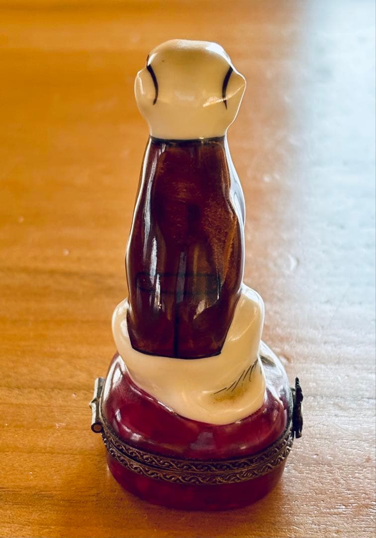 フランス リモージュ焼き ピルケース メガネの犬