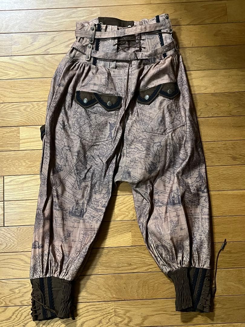 OZZ ONESTE 地図柄コルセットサルエルパンツ オッズオン Ozz On