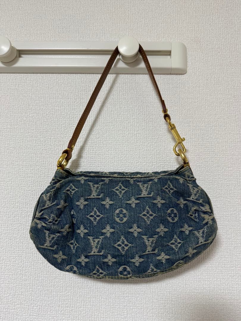 ルイヴィトン ミニプリーティ モノグラムデニム ショルダーバッグ M95050