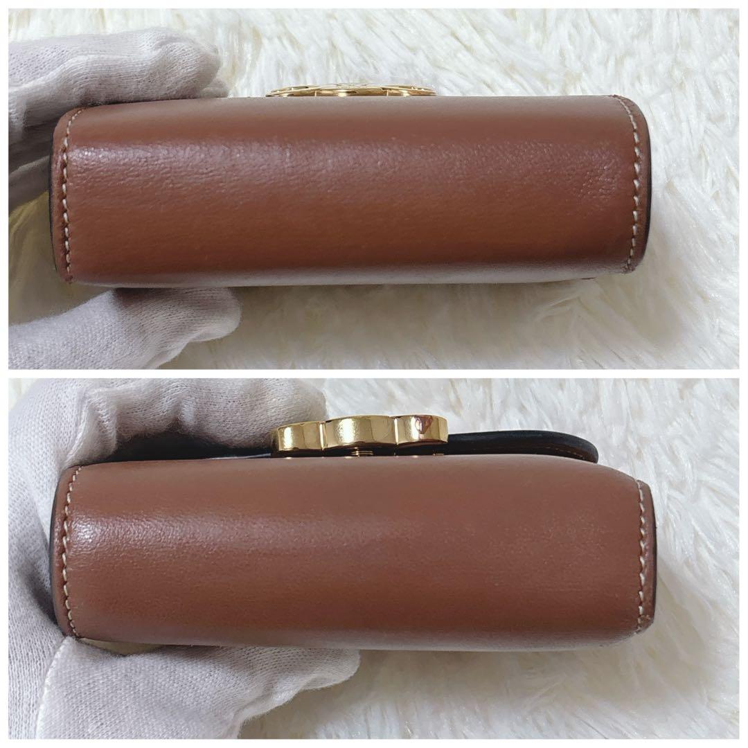 極美品✨CELINE トリオンフ スモールフラップウォレット 三つ折り ブラウン