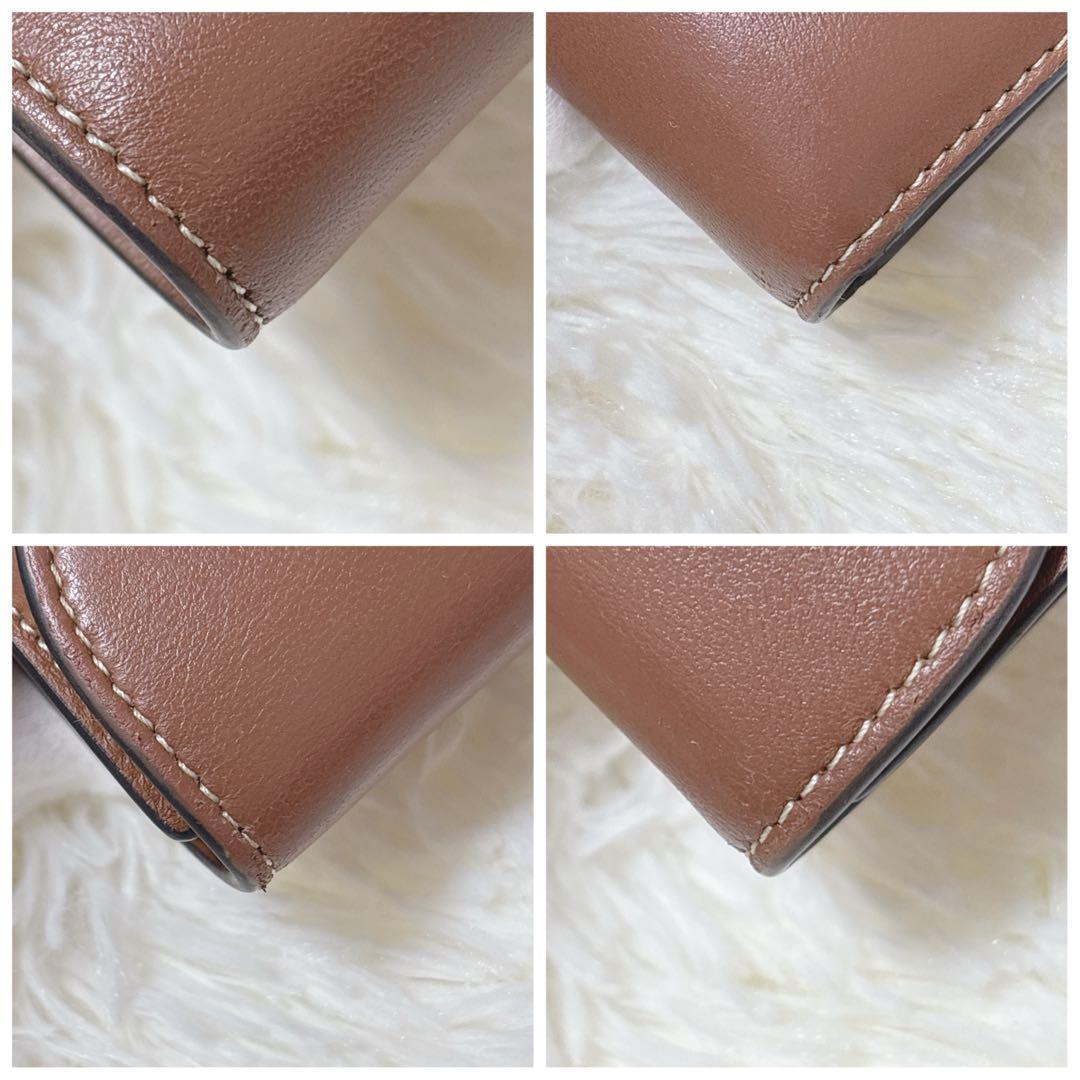 極美品✨CELINE トリオンフ スモールフラップウォレット 三つ折り ブラウン