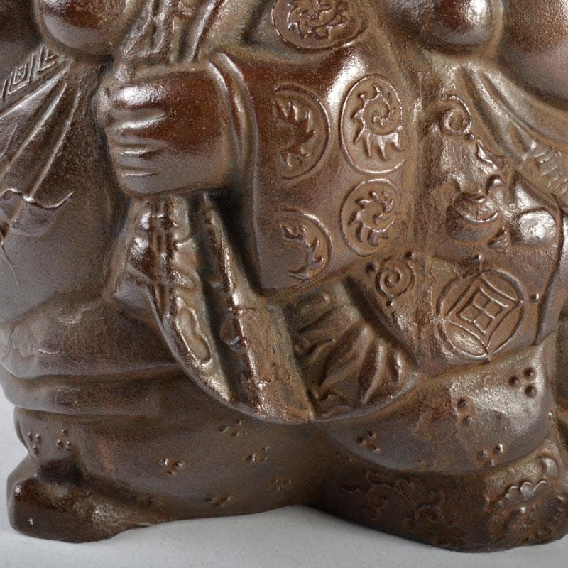 香道具　床飾り　信峰作　青銅　三面大黒香炉　共箱　F　R4699B