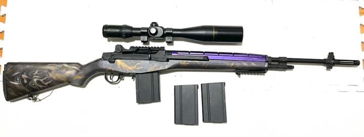 東京マルイm14 荒野行動スキン　紫鬼　動作確認済　多弾マガジン3本付　一点物