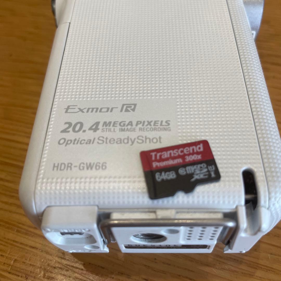 SONY HDR-GW66 デジタルビデオカメラ本体、予備バッテリー、SDカード