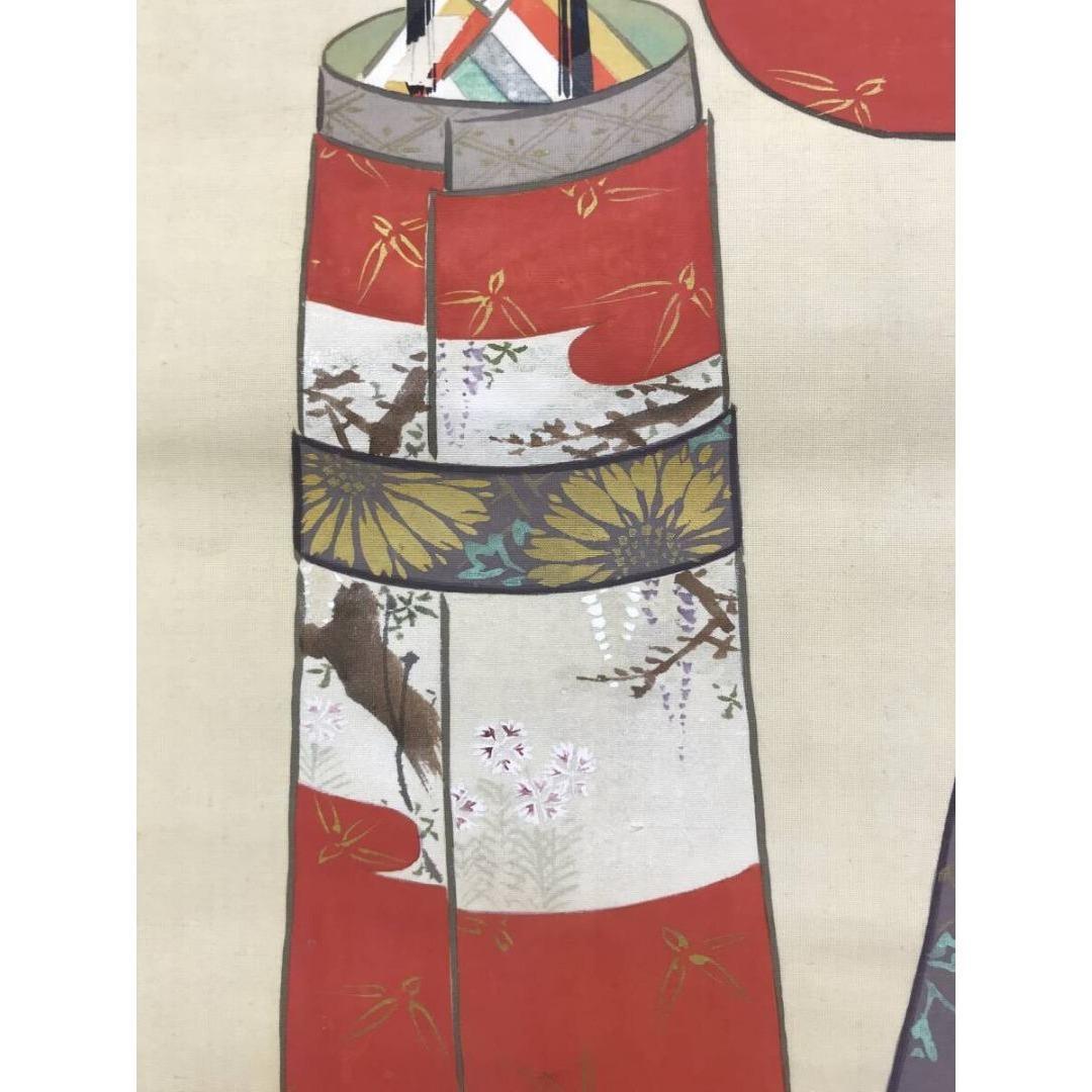 真作/豊秋耕雲/黒松耕雲/雛図/掛軸☆宝船☆AK-265