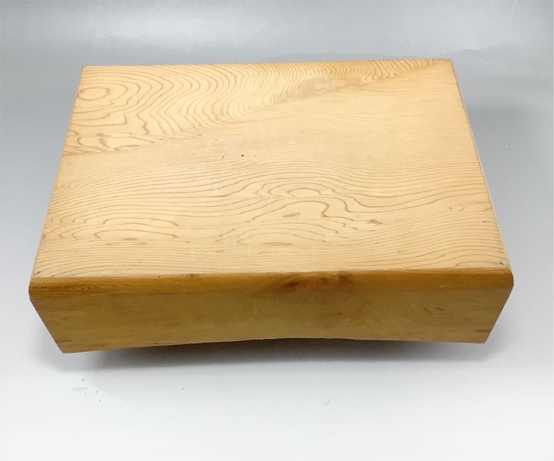 【茶道具】屋久杉鞍形莨盆 田原一斎作