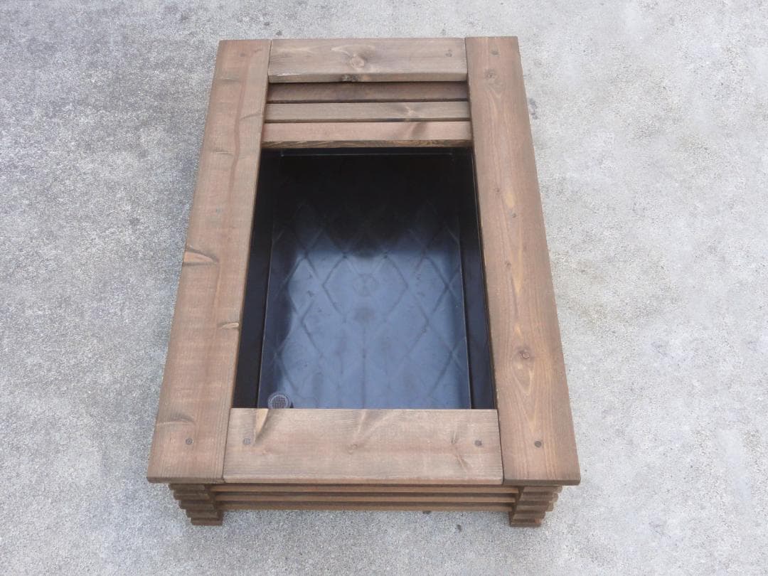 ビオトープ 25L トロ舟＆木枠セット（棚付き）メダカ・金魚飼育用