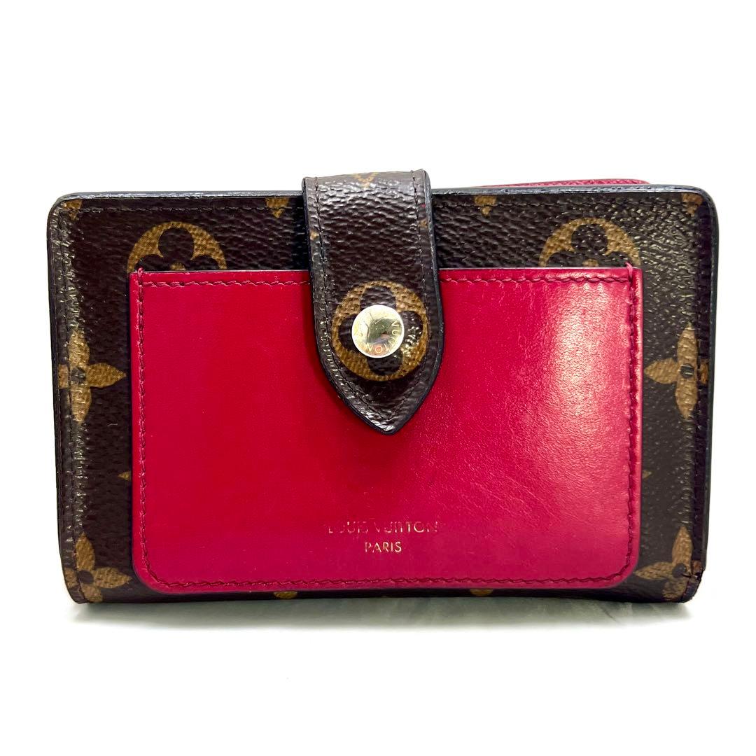 ルイヴィトン モノグラム ポルトフォイユジュリエット M69433 フューシャ