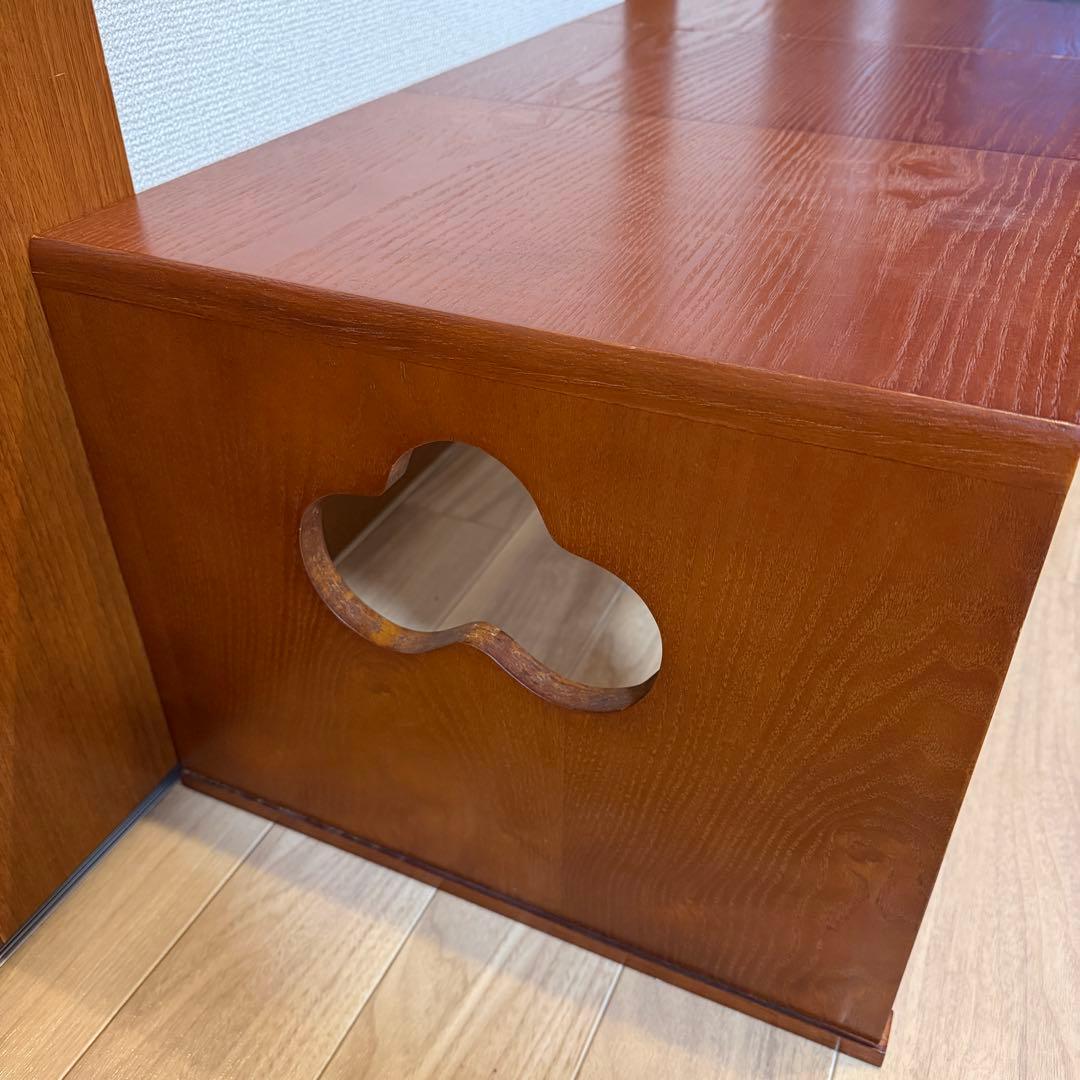 折りたたみ式文机　片袖　引き出し3杯　和家具 木製デスク　書斎