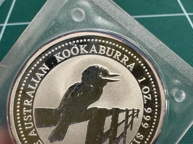 1998年　オーストラリア ワライカワセミ　1オンス銀貨　オリジナルケース付き