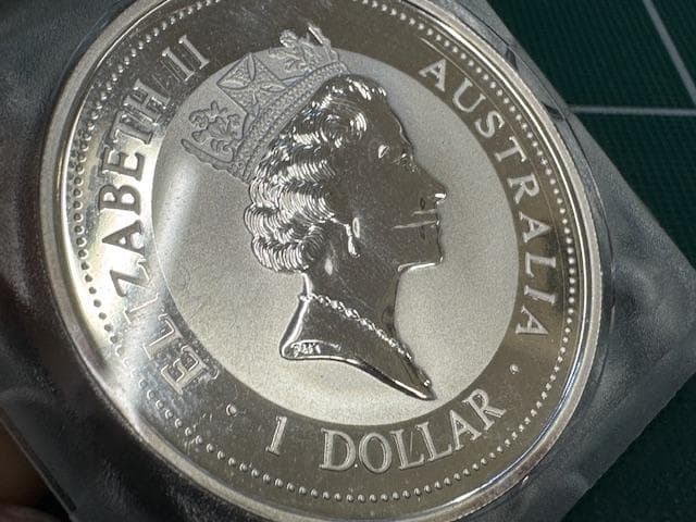 1998年　オーストラリア ワライカワセミ　1オンス銀貨　オリジナルケース付き