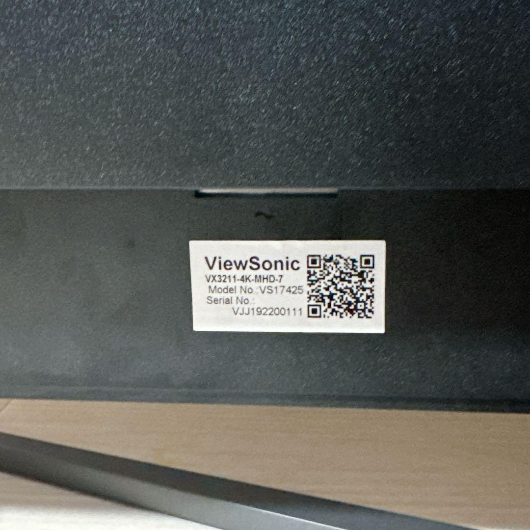 ViewSonic 4Kモニター　VX3211-4K-MHD-7 31.5型