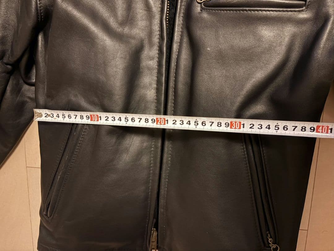 最終値下げショット　シングルライダース　黒　本革　サイズ 36