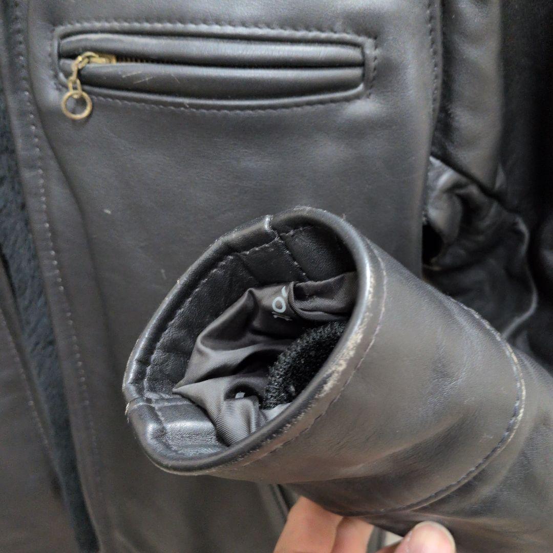 最終値下げショット　シングルライダース　黒　本革　サイズ 36