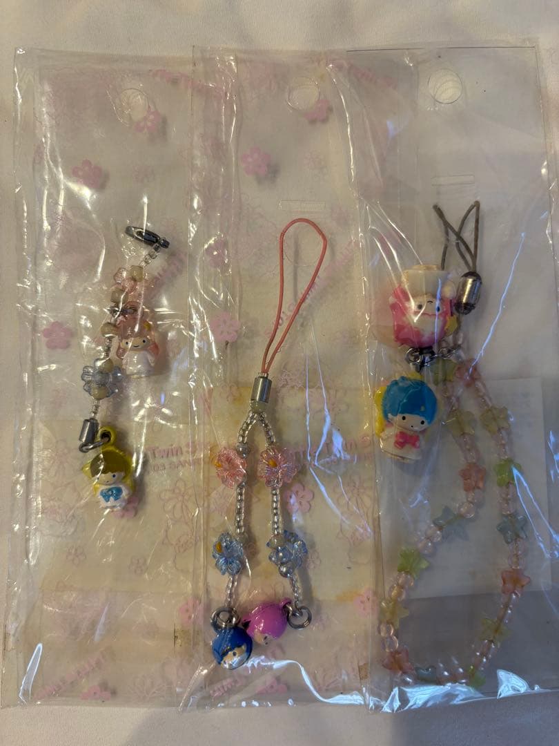 【激レア・レトロ】　サンリオ　キキララ　携帯ストラップ　がま口　2000年代