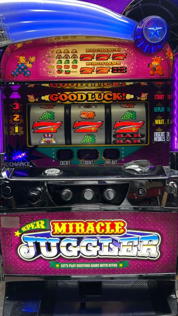 m.m-_-6.9スーパーミラクルジャグラー 家庭用電源1,000枚