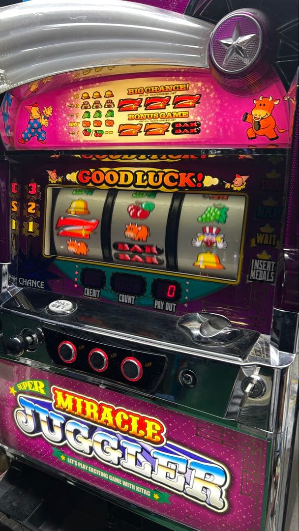 m.m-_-6.9スーパーミラクルジャグラー 家庭用電源1,000枚