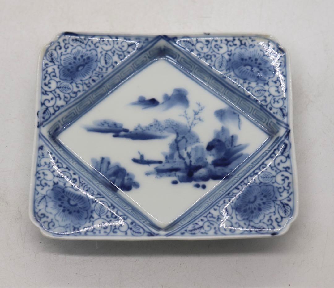 時代　伊万里　染付　寿司皿&豆皿10点セット　送料込み1125