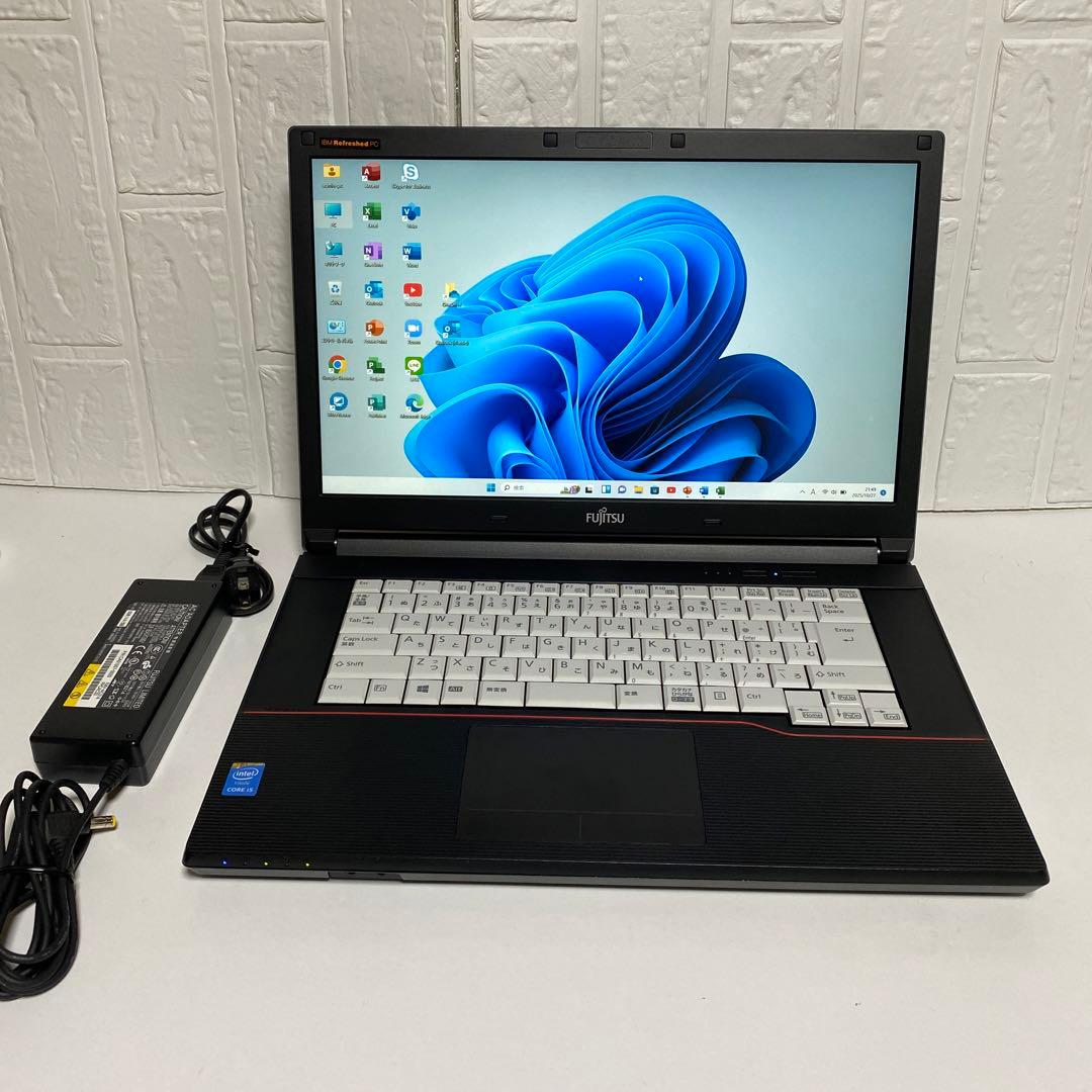 Windows11オフィス2024年Corei5 メモリ8GB FHD 富士通