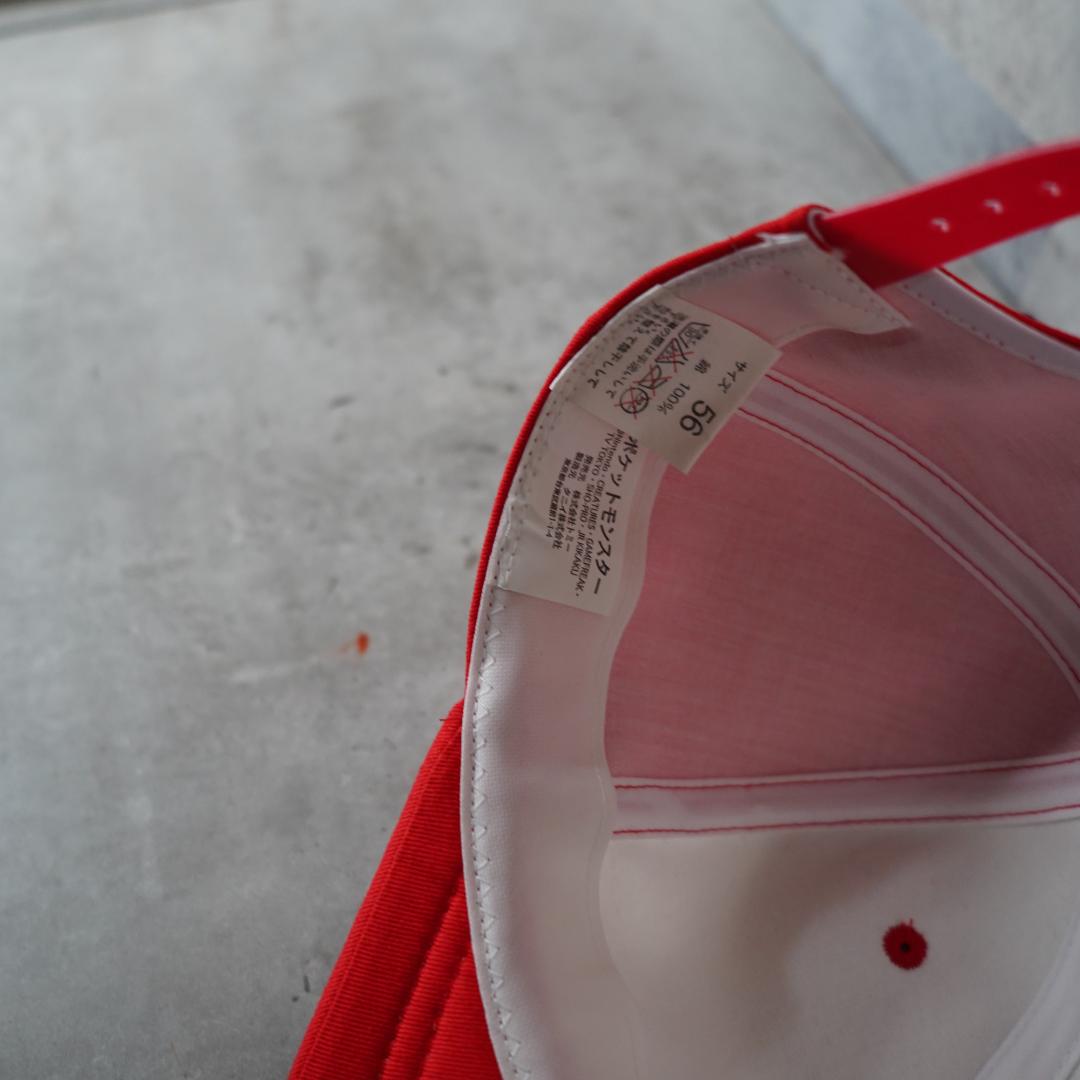 90's TOMY ポケモン　サトシ　キャップ 赤白　デッドストック