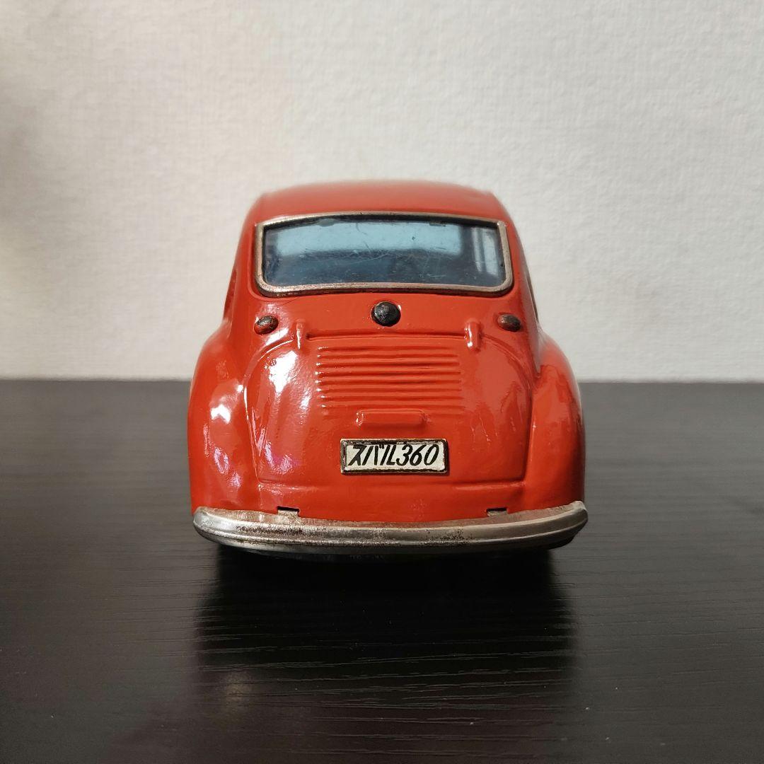 BANDAI　バンダイ　スバル360　右ハンドル　ブリキ　赤色