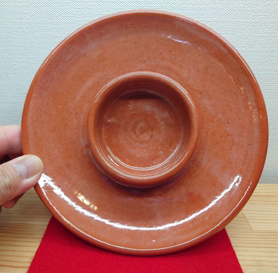 送料込【逢絢亭】茶道具 夜咄道具 するめ瓦 楽焼 赤楽 川嵜和楽 紙箱入り