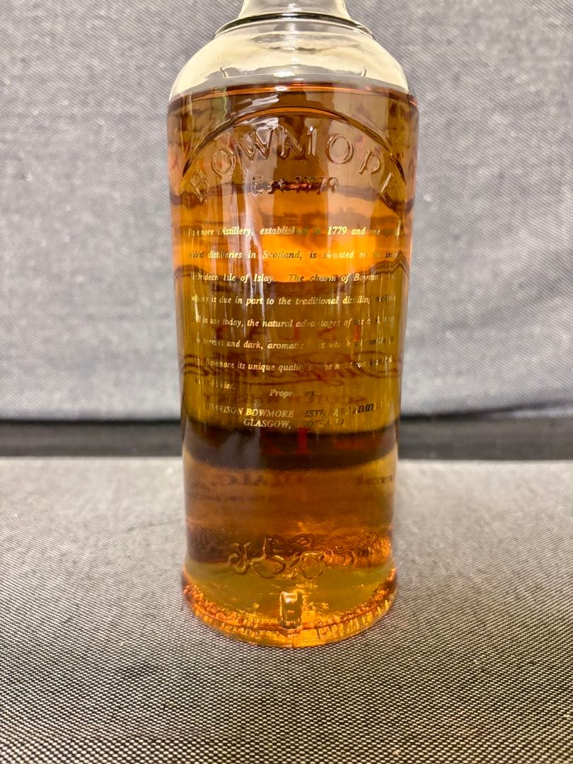 ボウモア12年　旧カモメラベル　シルクプリントボトル　ウイスキー古酒　未開封