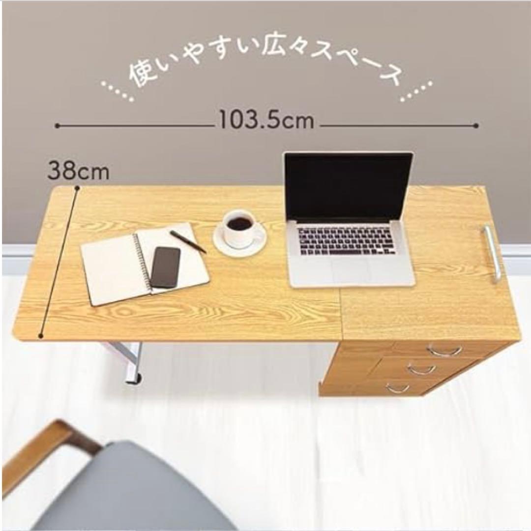 【美品】ETBELLA 折りたたみ ネイルテーブル キャスター付 ワゴンデスク